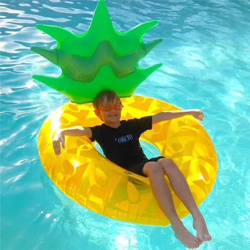 Bouée fruit gonflable ananas coloré 120 cm