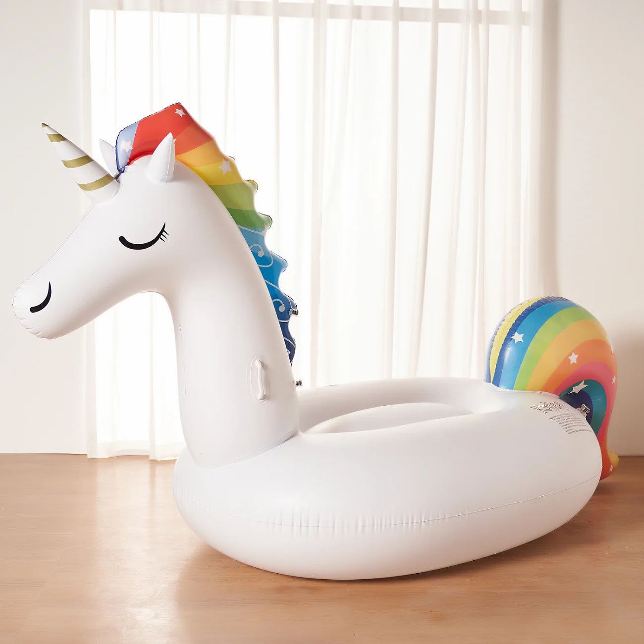 Bouée licorne gonflable détail PVC résistant