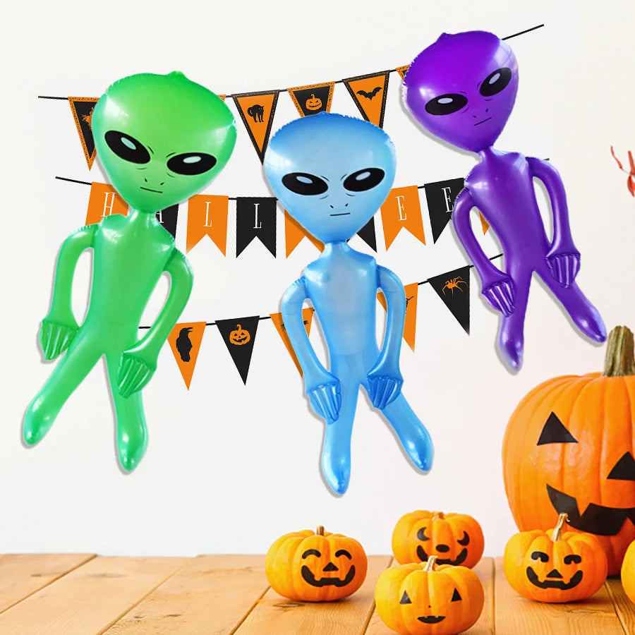Détail de la figurine extraterrestre gonflable