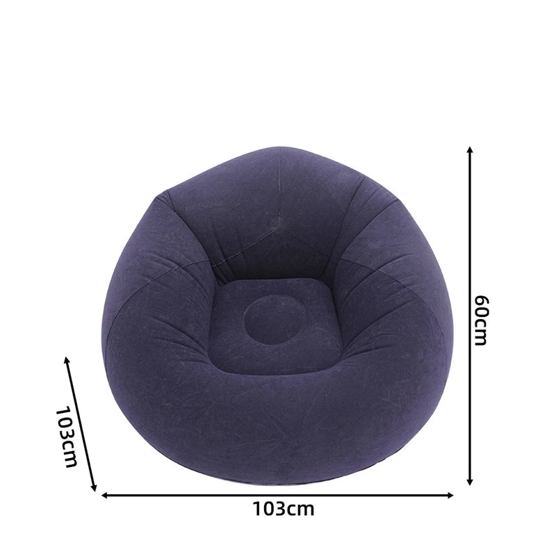 Utilisation du pouf canapé gonflable en camping extérieur