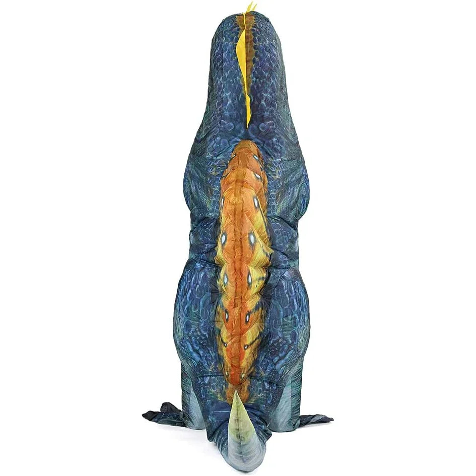 Détail tête costume gonflable spinosaurus
