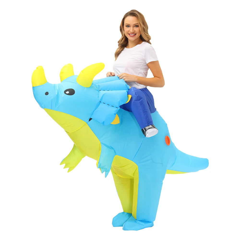 T-Rex gonflable adulte modèle vert animaux fête
