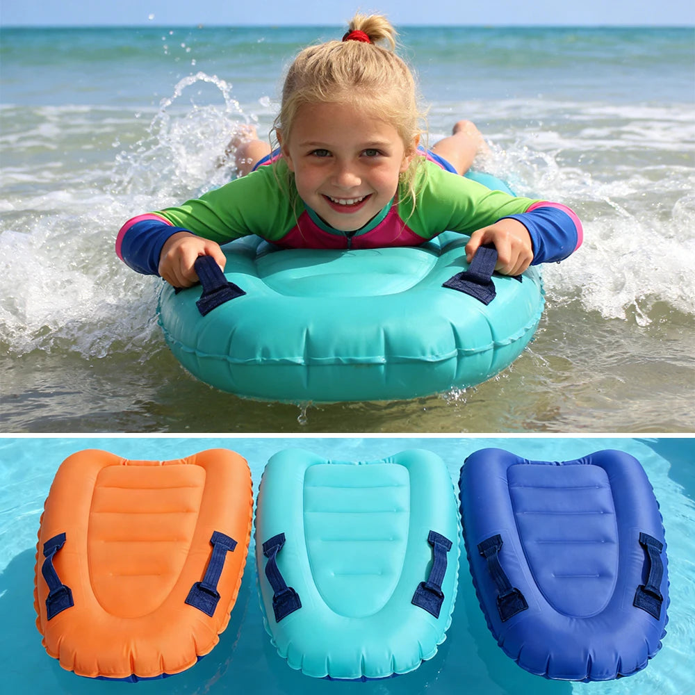 Bodyboard gonflable portable avec poignée