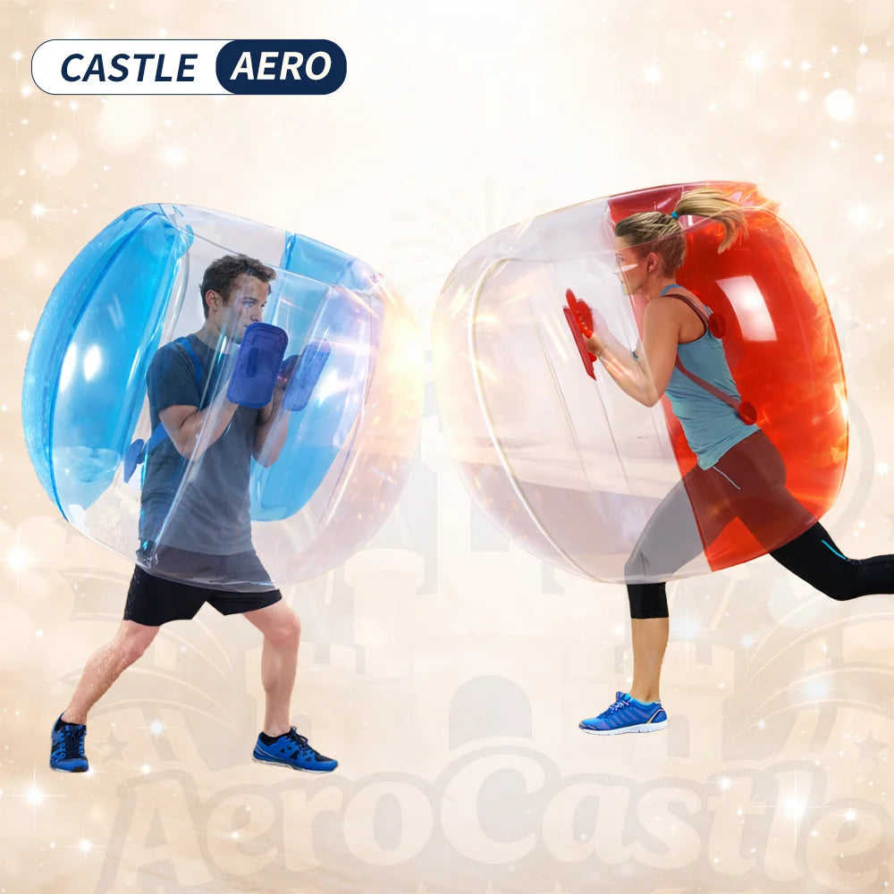 Combat sumo gonflable entre adolescents