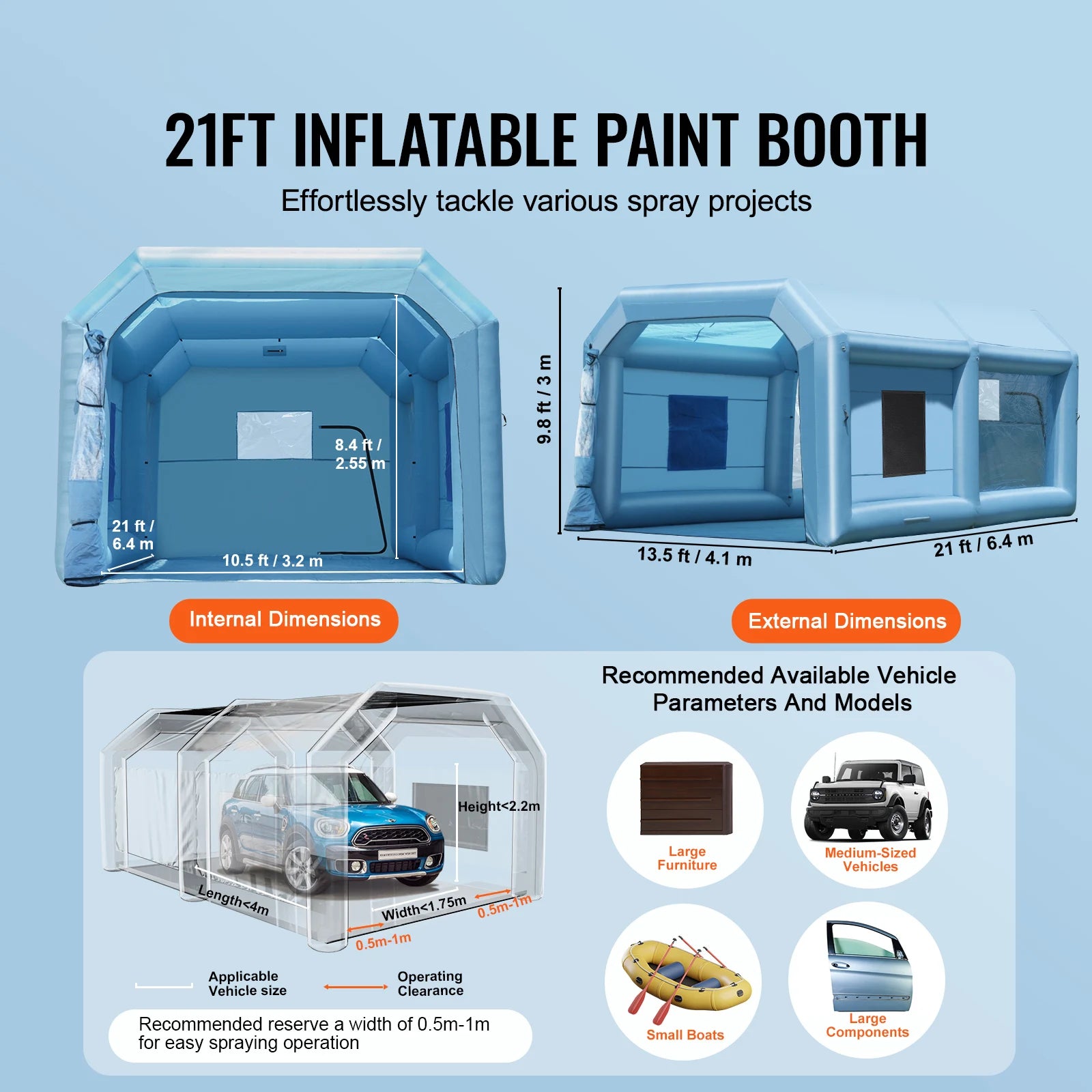 Cabine peinture gonflable installation rapide