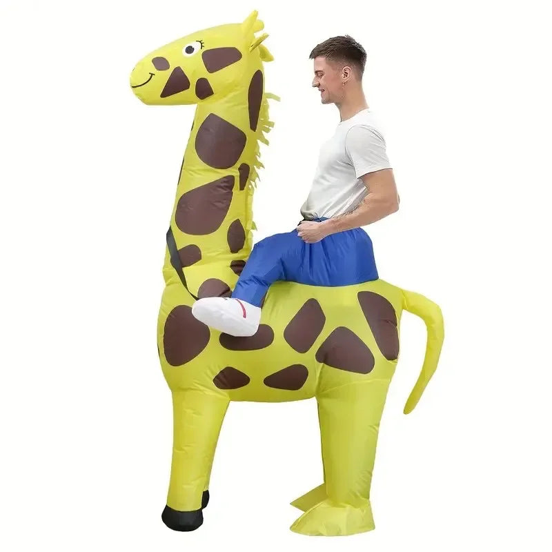 Tenue gonflable girafe adulte soirée déguisée