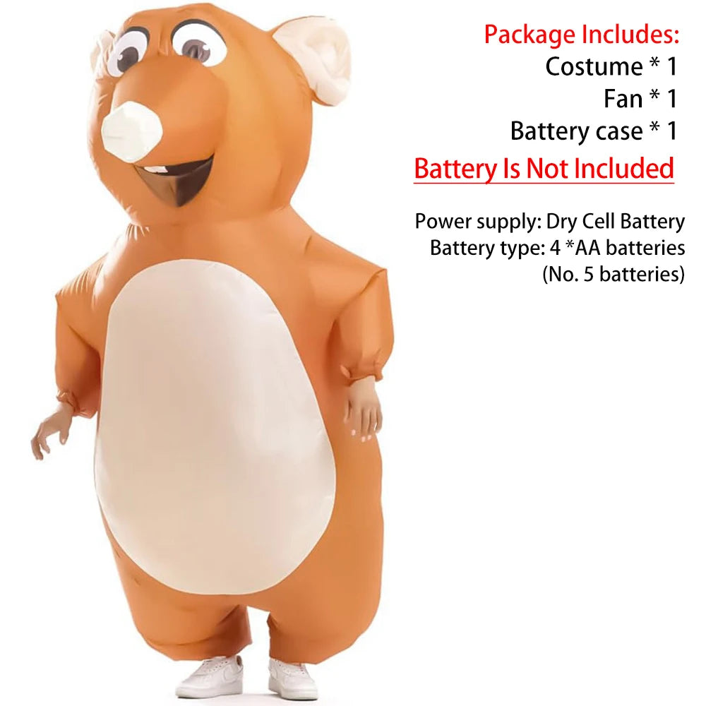 Costume gonflable souris accessoires ventilateur