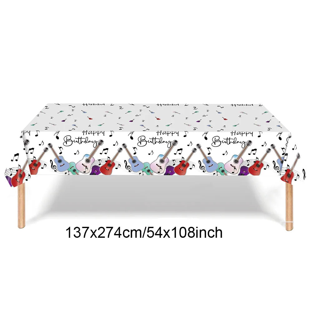 Assiette 18 cm thème concert rock pour fête