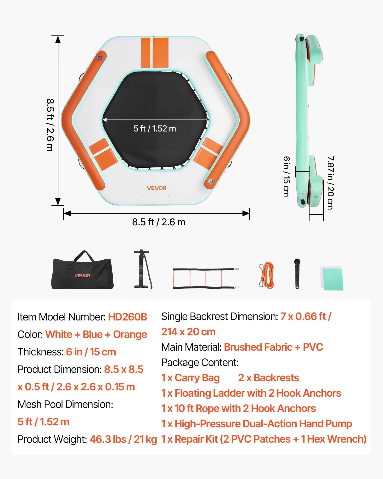 Plateforme flottante gonflable couleur vert armée