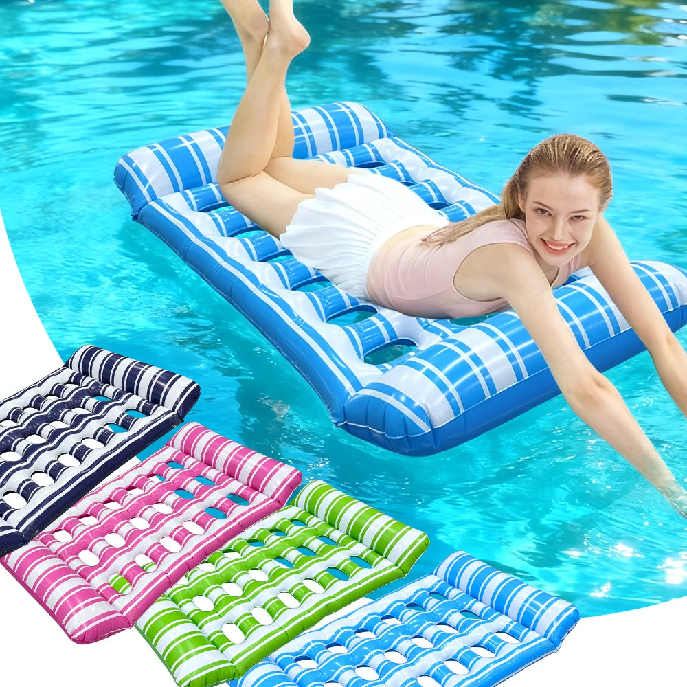 Bouée gonflable radeau flottant vert en piscine
