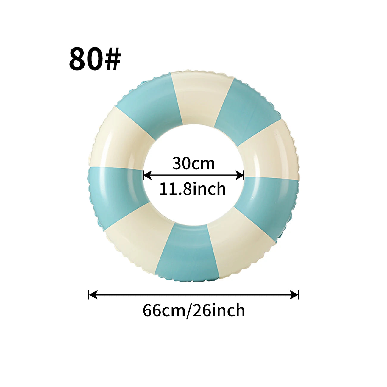 Bouée gonflable rayuée vert 90cm adulte
