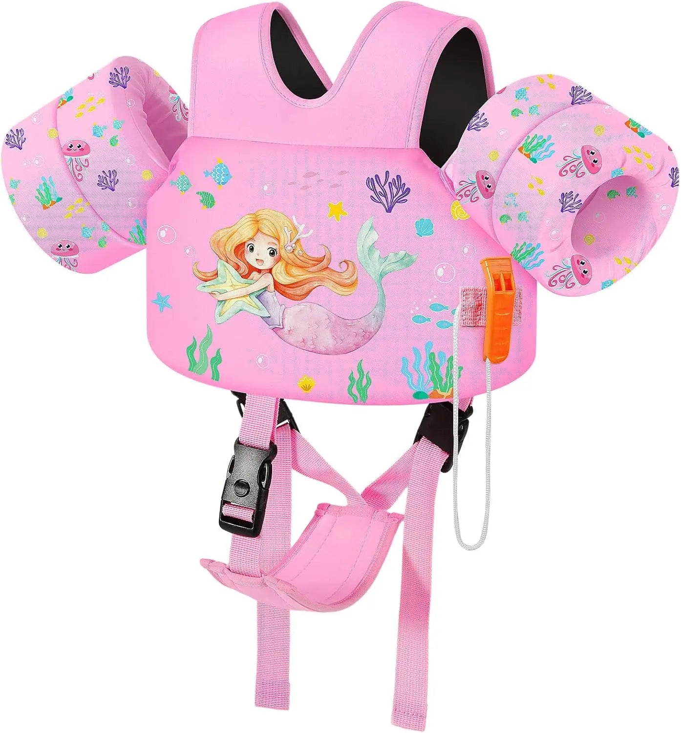 Gilet de bain enfant brassard porté à la piscine