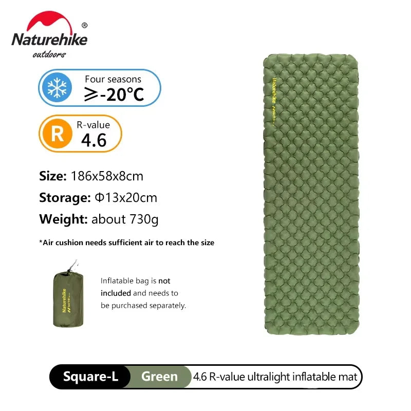 Matelas de camping gonflable prêt à l'usage