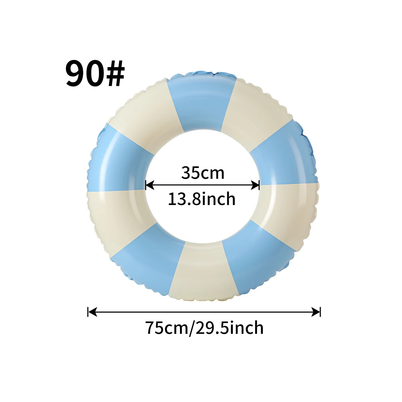Anneau flottant piscine gonflable rayué vert
