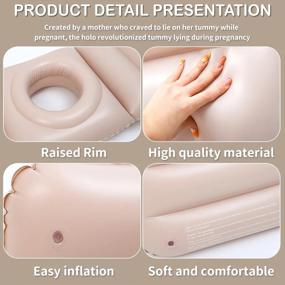 Matelas gonflable grossesse confort coloris bleu
