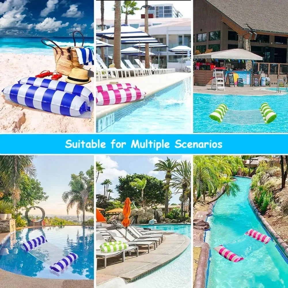 Matelas flottant gonflable bleu foncé pour piscine