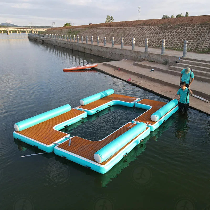 Plateforme flottante gonflable échelle d'accès