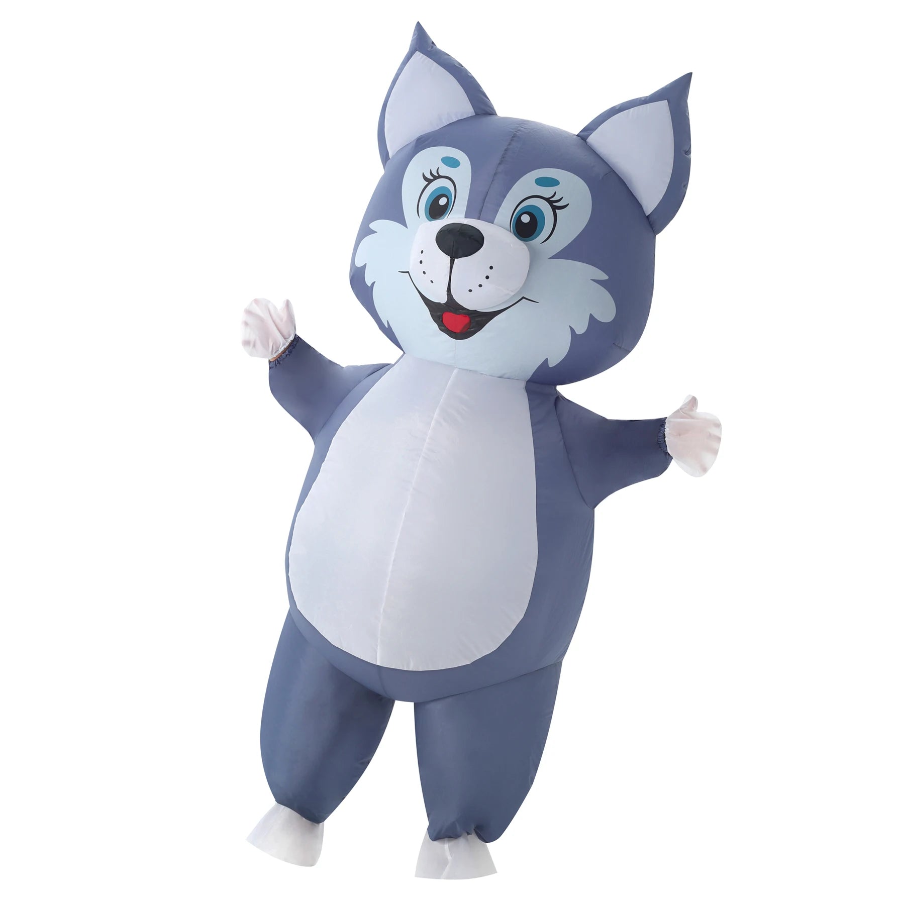 Déguisement gonflable husky vue de face cosplay