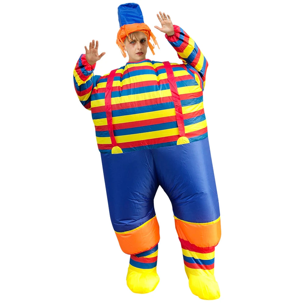 Costume gonflable clown fête déguisée ambiance festive