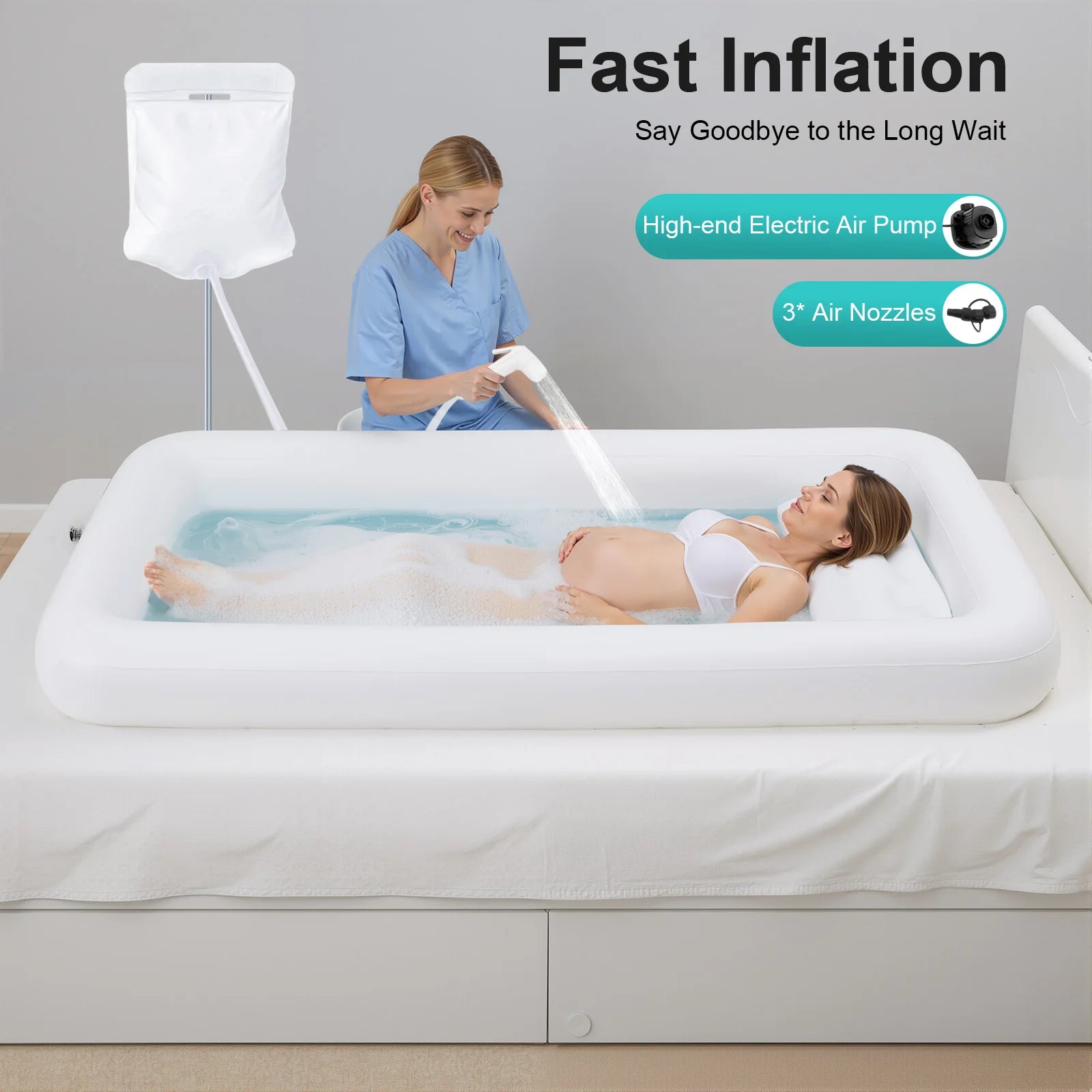 Baignoire gonflable électrique pompe à air