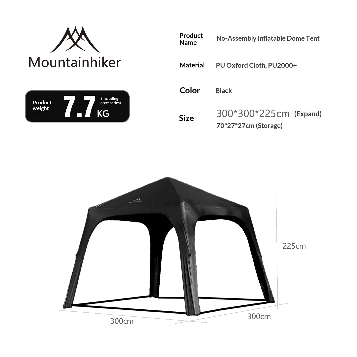 Tente gonflable dôme pour camping familial
