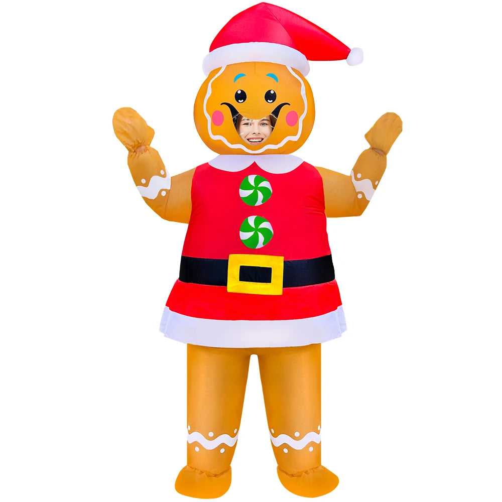 Costume gonflable sapin Père Noël pour carnaval