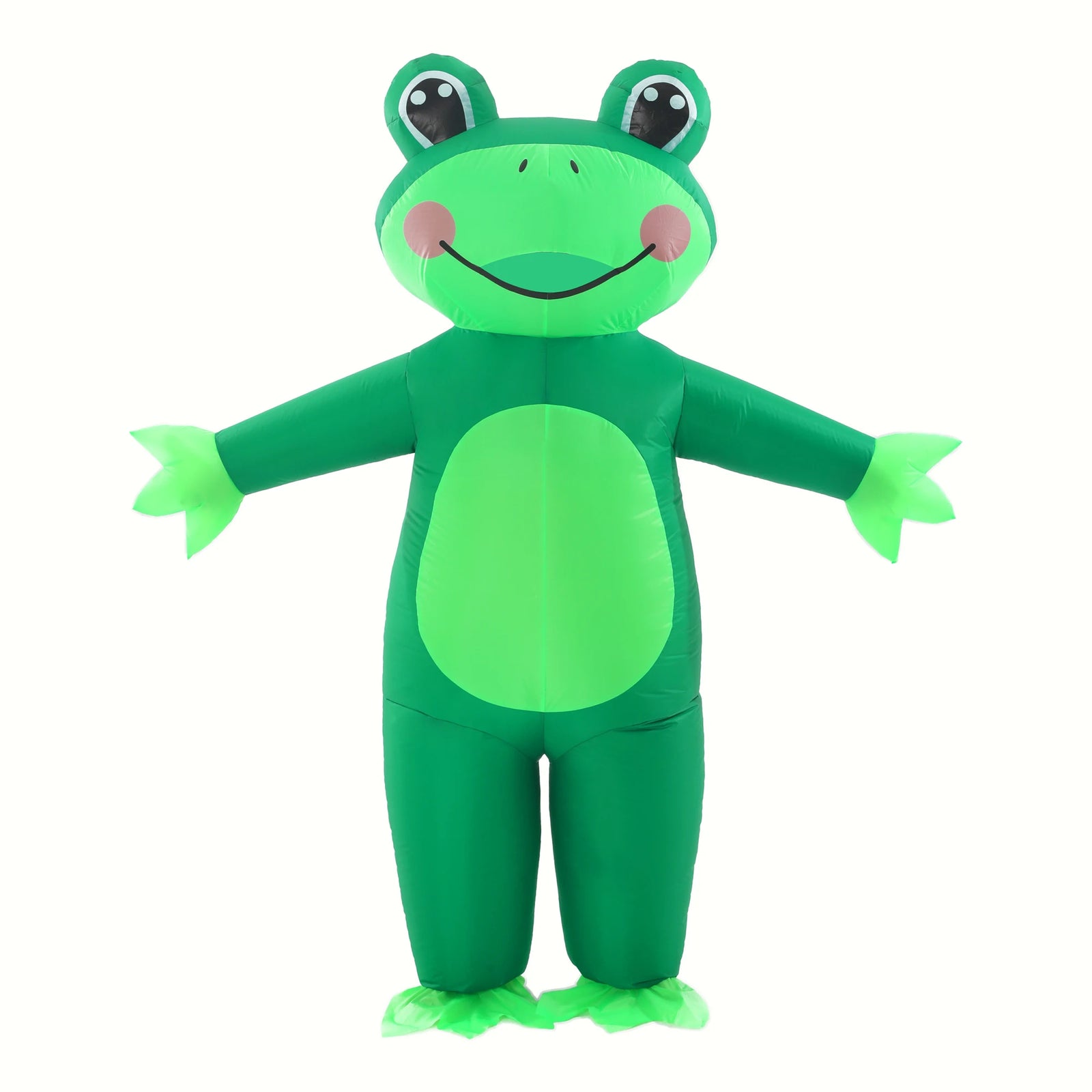 Costume gonflable grenouille verte adulte vue de face