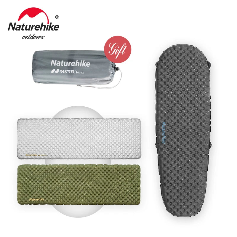Matelas de camping gonflable ultraléger en utilisation