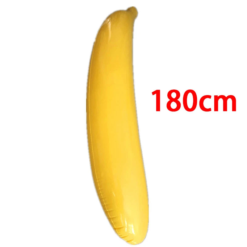 Gonflable banane PVC jaune lumineux 180 cm