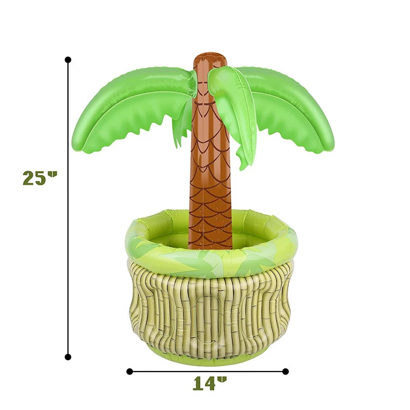 Seau à glace gonflable palmier dégonflé et compact