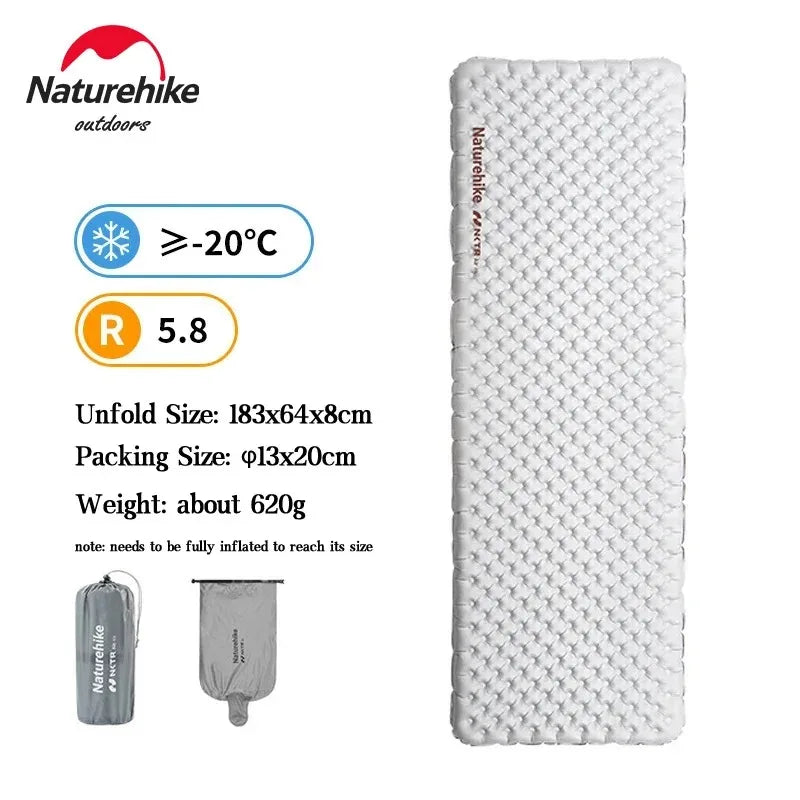 Matelas gonflable de randonnée format compact violet