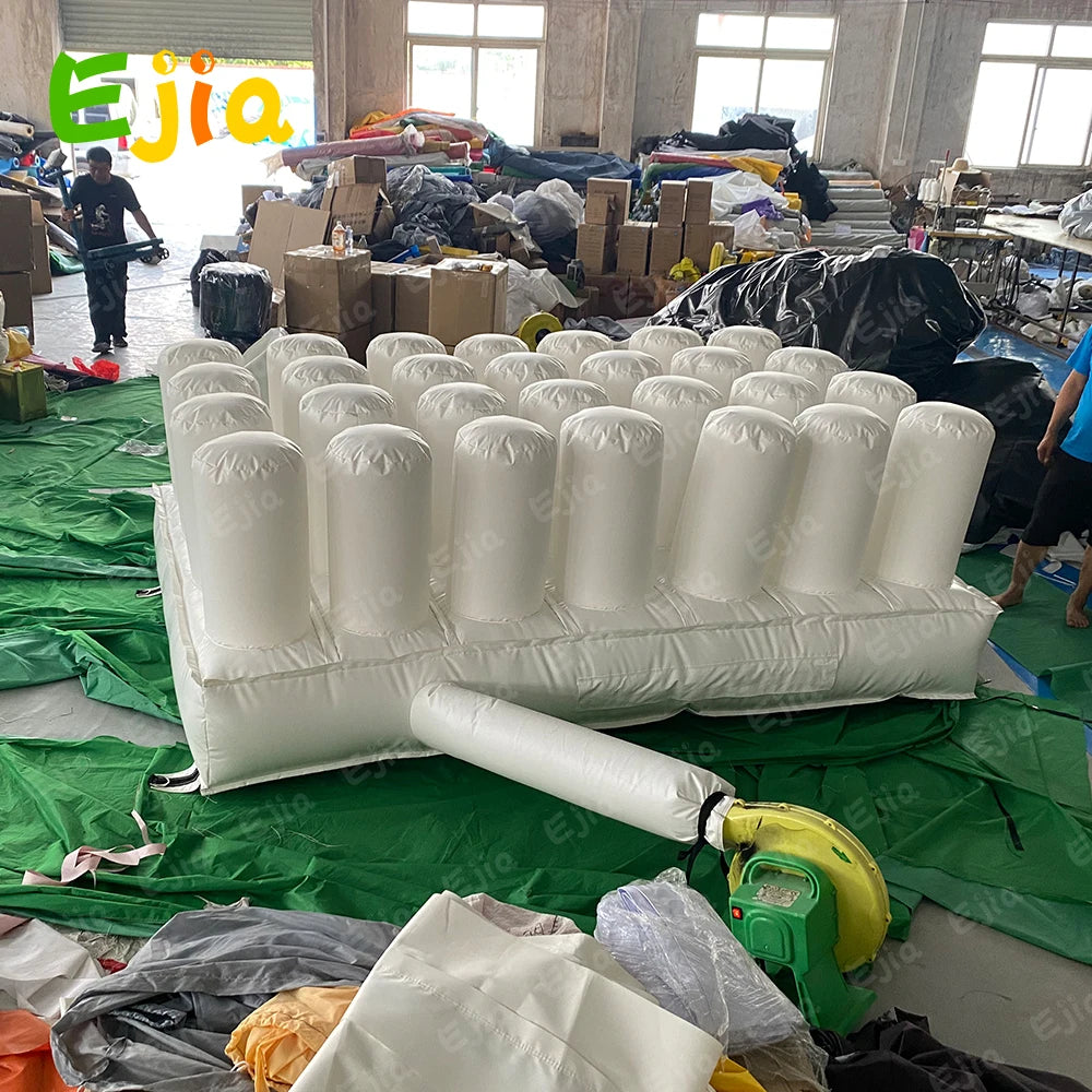 Détail des piliers d'air de l'airbag gonflable