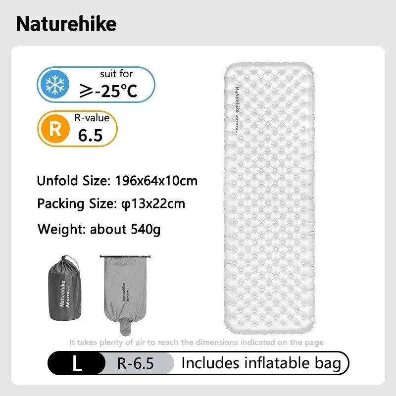 Vue d'ensemble du matelas de camping gonflable isolant