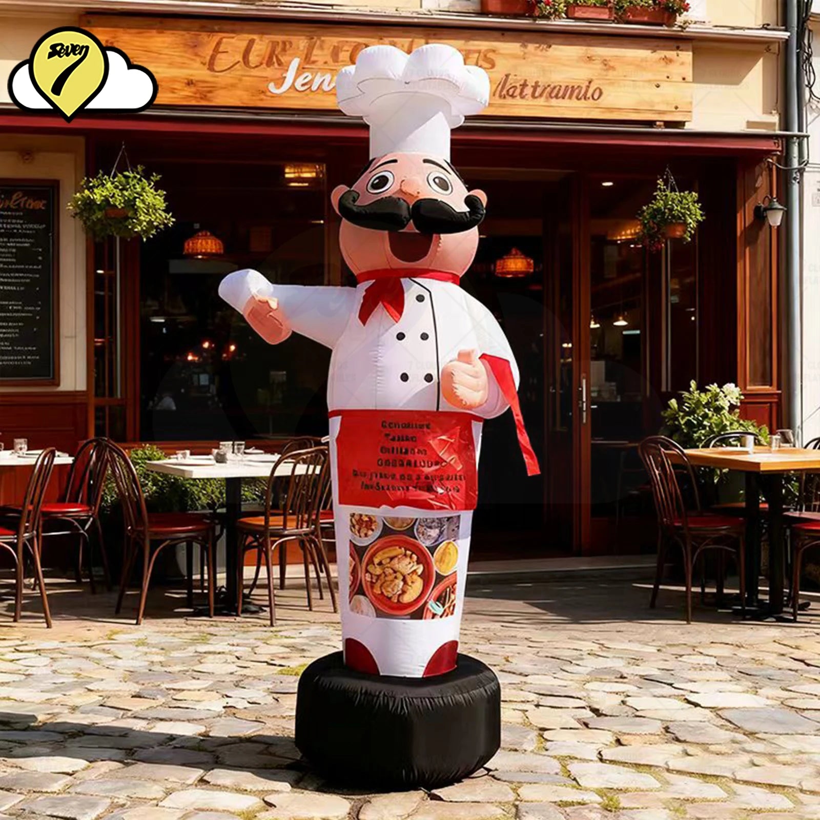 Souffleur du costume gonflable chef cuisinier