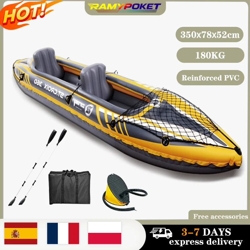 Kayak gonflable 2 places vue d'ensemble