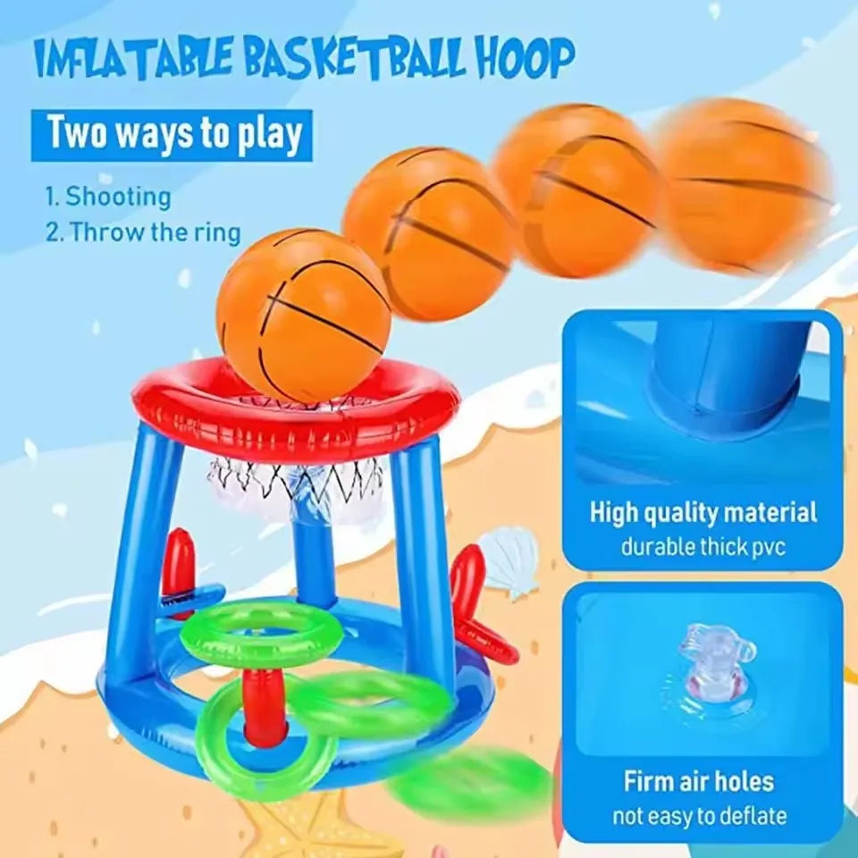 Panier de basket gonflable flottant pour piscine
