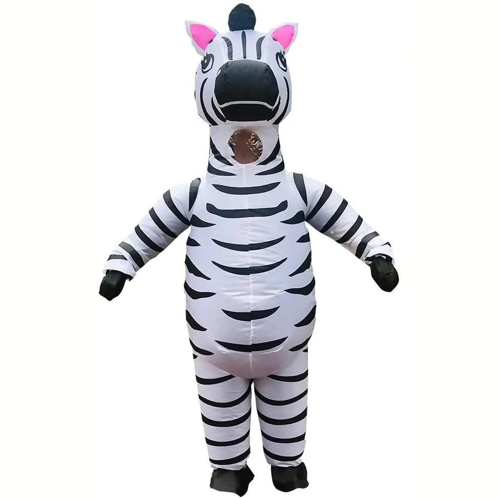 Costume gonflable zèbre soirée costumée adulte