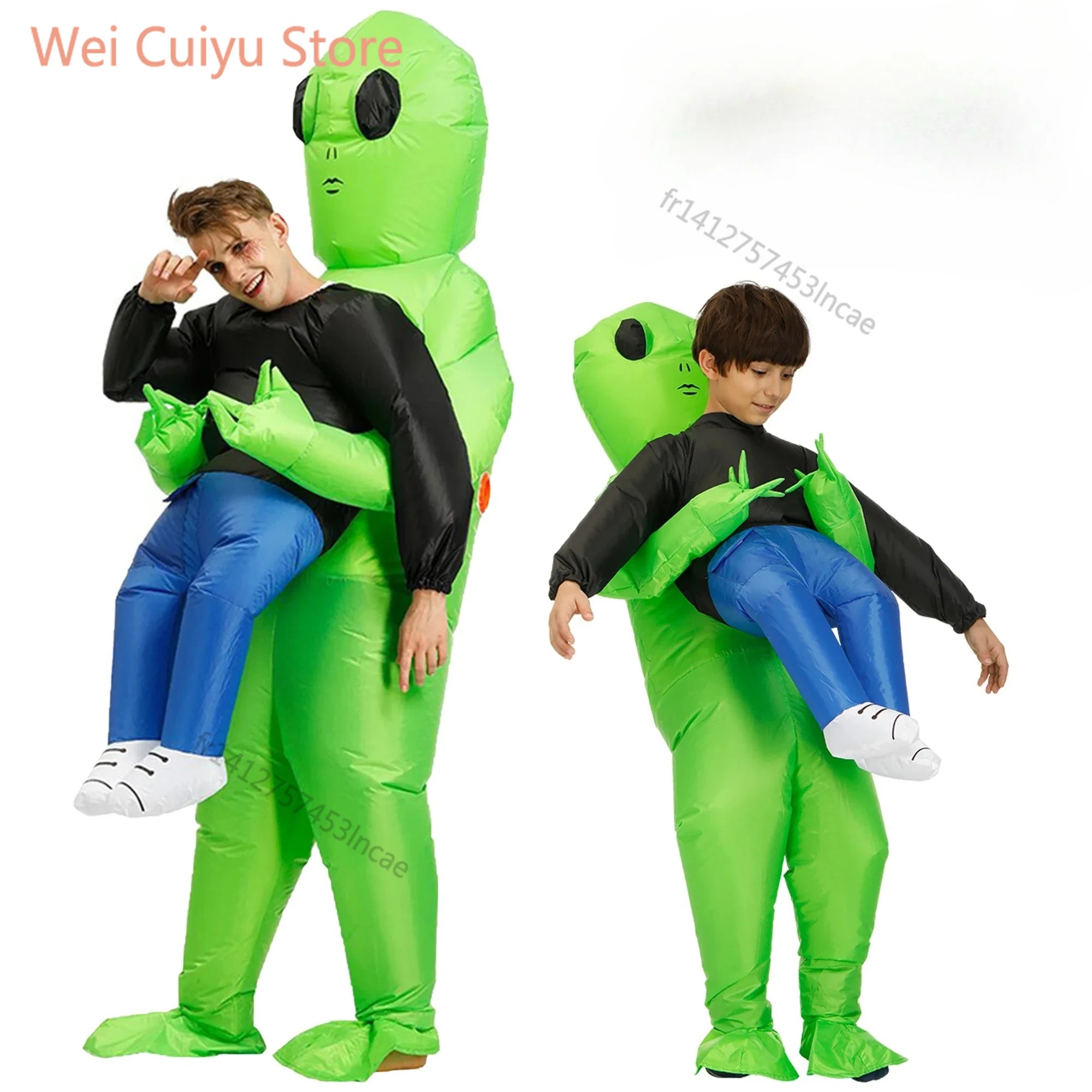 Costume alien gonflable Halloween, détail du design