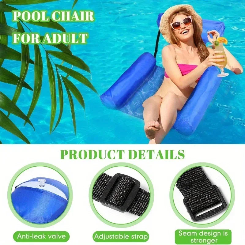 Bouée gonflable chaise longue jaune utilisée pour la détente