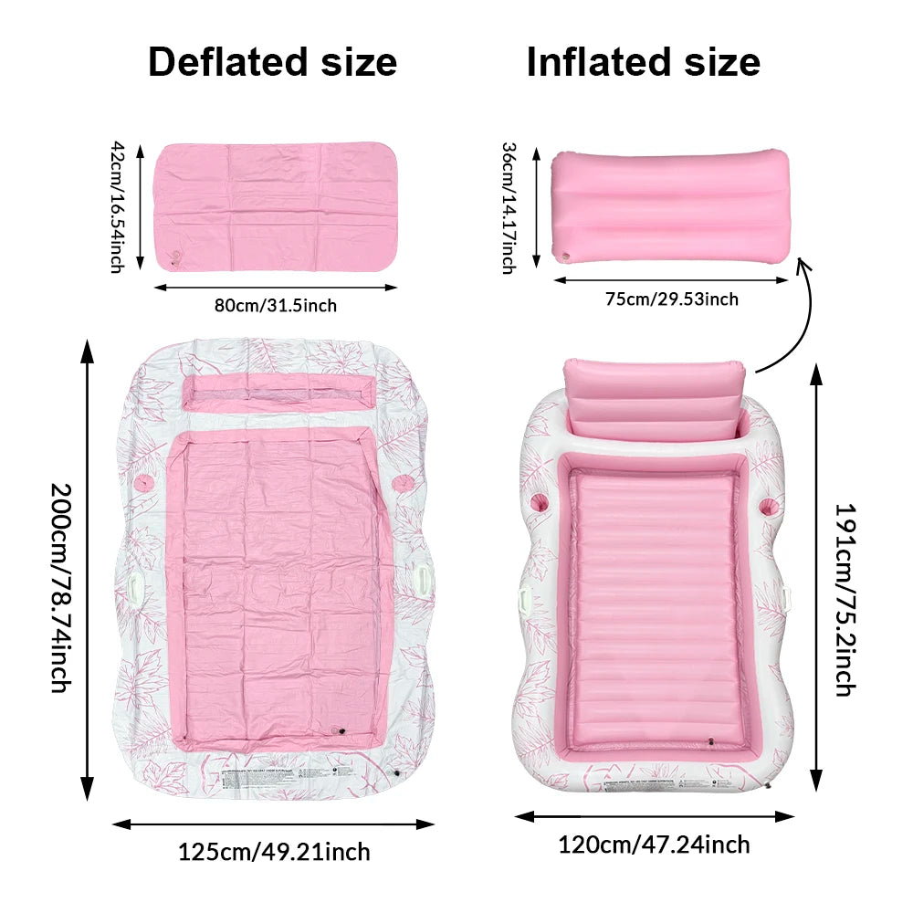 Bouée gonflable coloris rose pour la détente