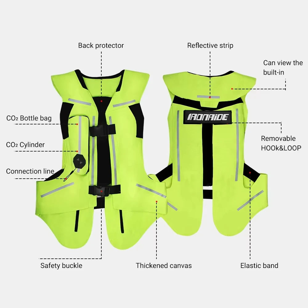 Matériau réfléchissant à microprismes du gilet airbag