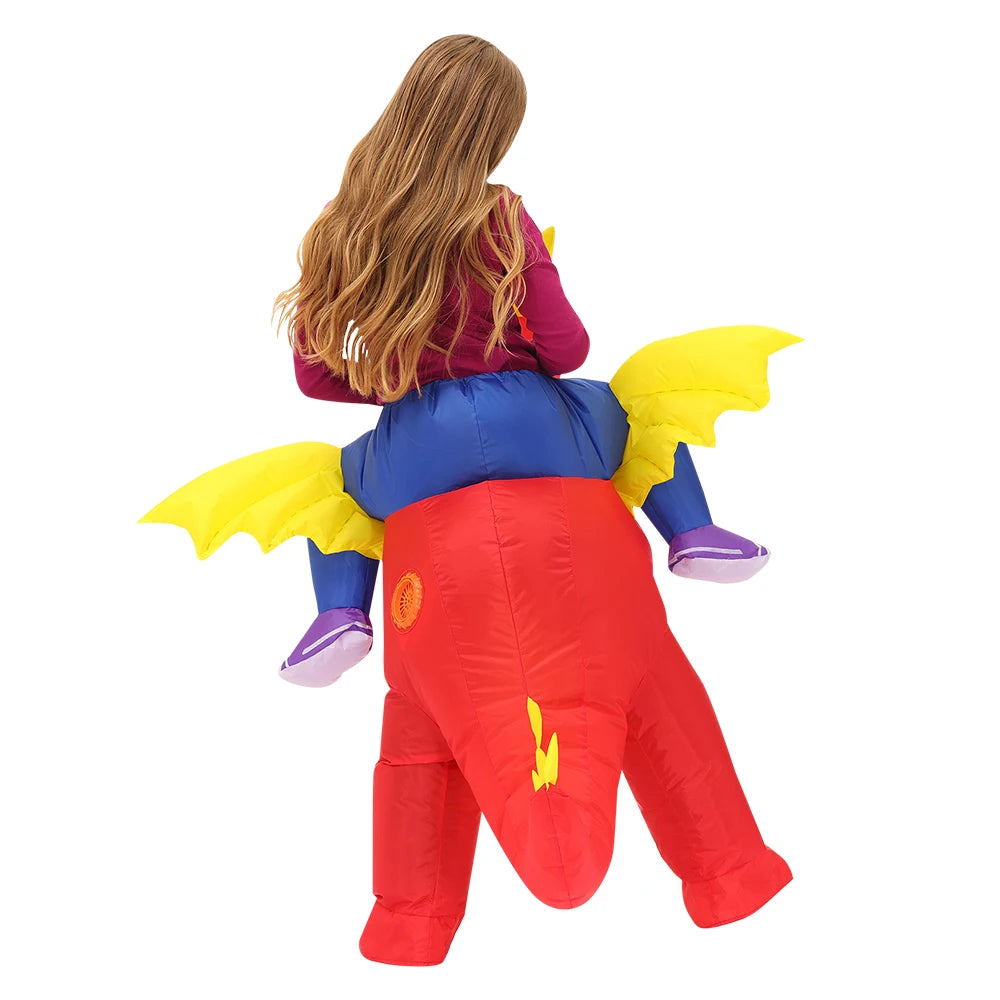 Costume dragon gonflable enfant 4-6 ans