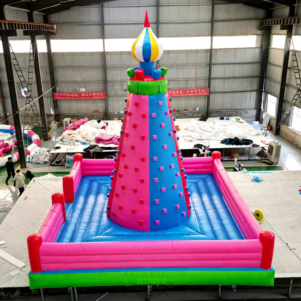 Mur d'escalade gonflable portable pour enfant vue d'ensemble