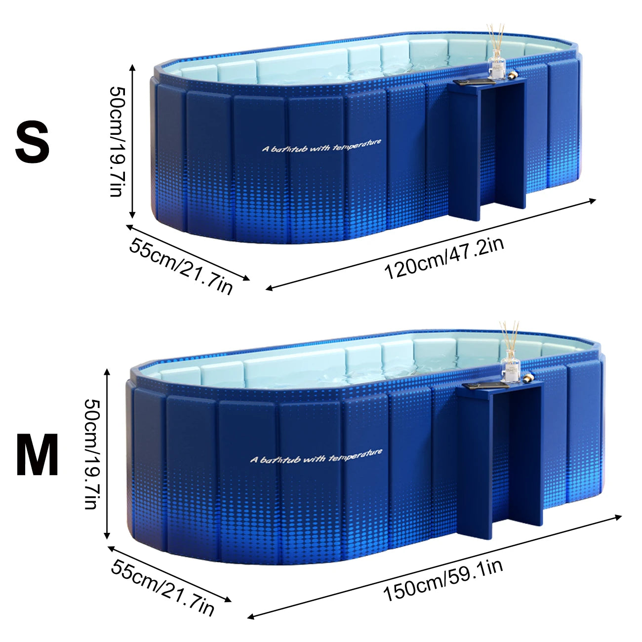Bain de glace portable isolé sans installation vue