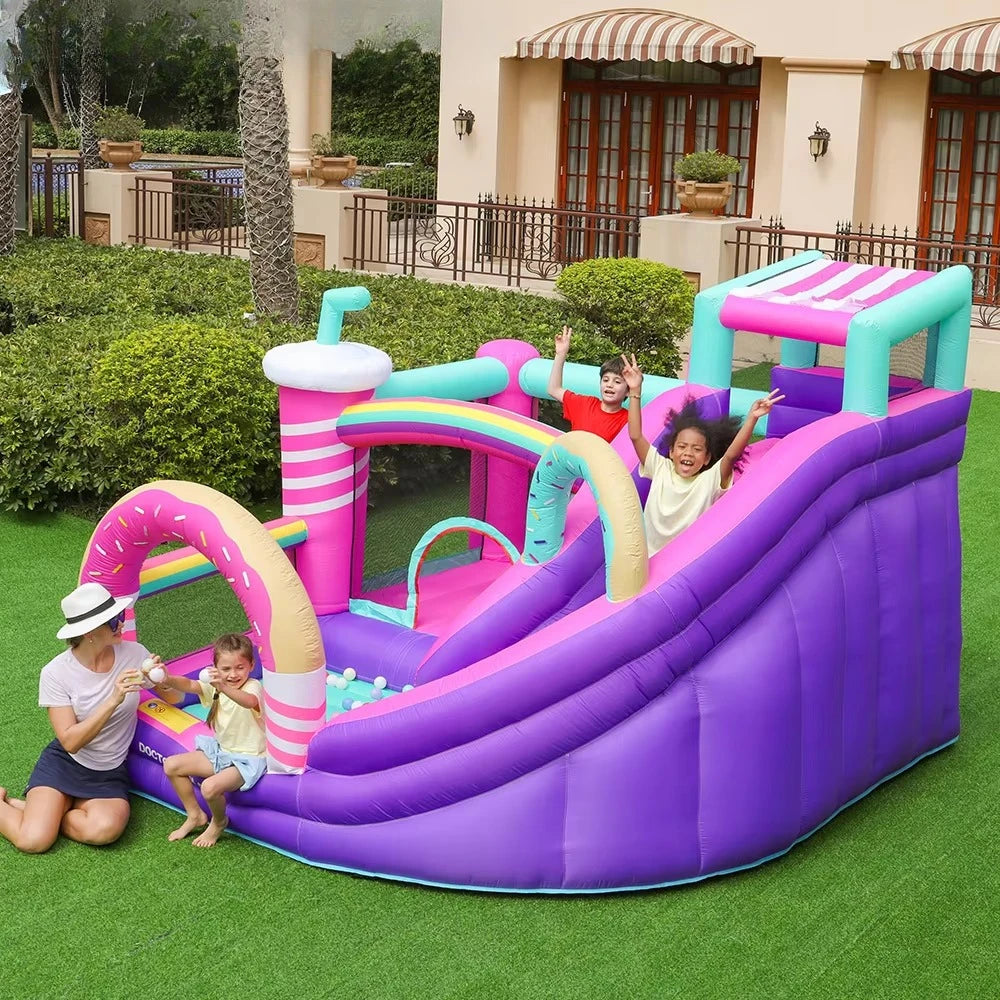 Château gonflable compact jardin fête