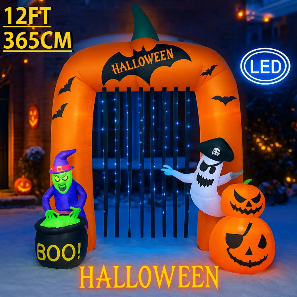Citrouille gonflable Halloween 12 pieds tissu polyester