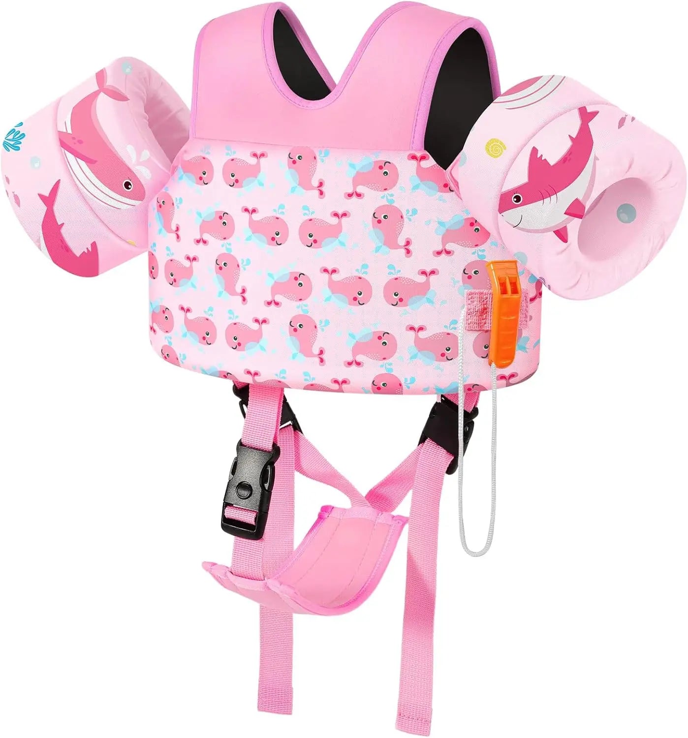 Gilet de bain enfant brassard motif requins jumeaux