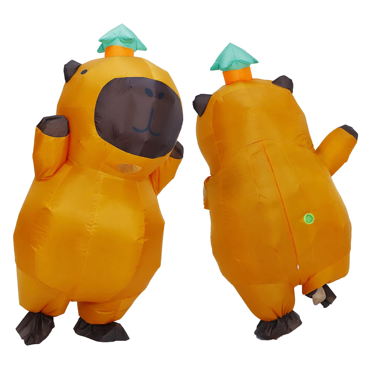 Costume gonflable capybara adulte vue de face
