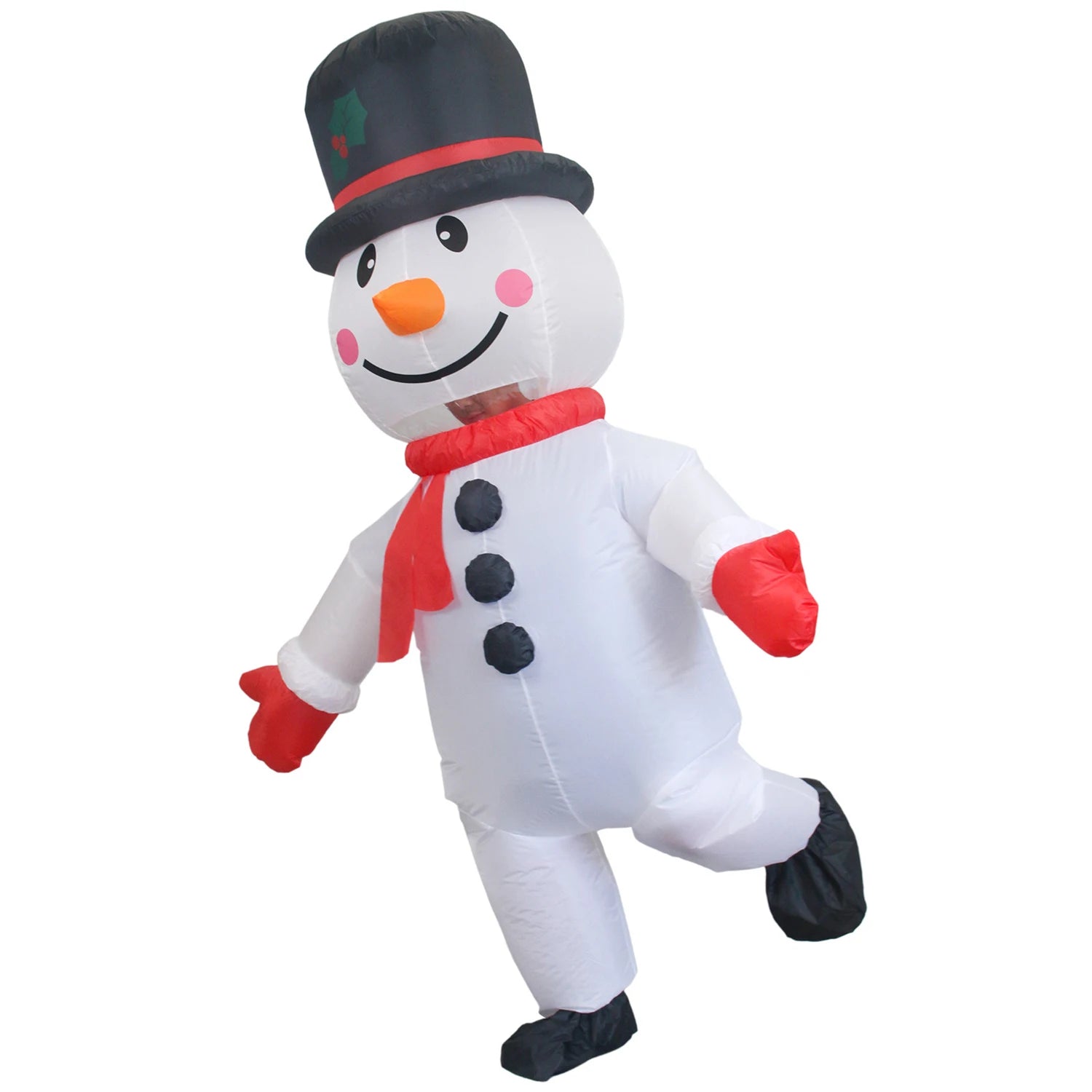 Costume gonflable bonhomme de neige adulte Noël