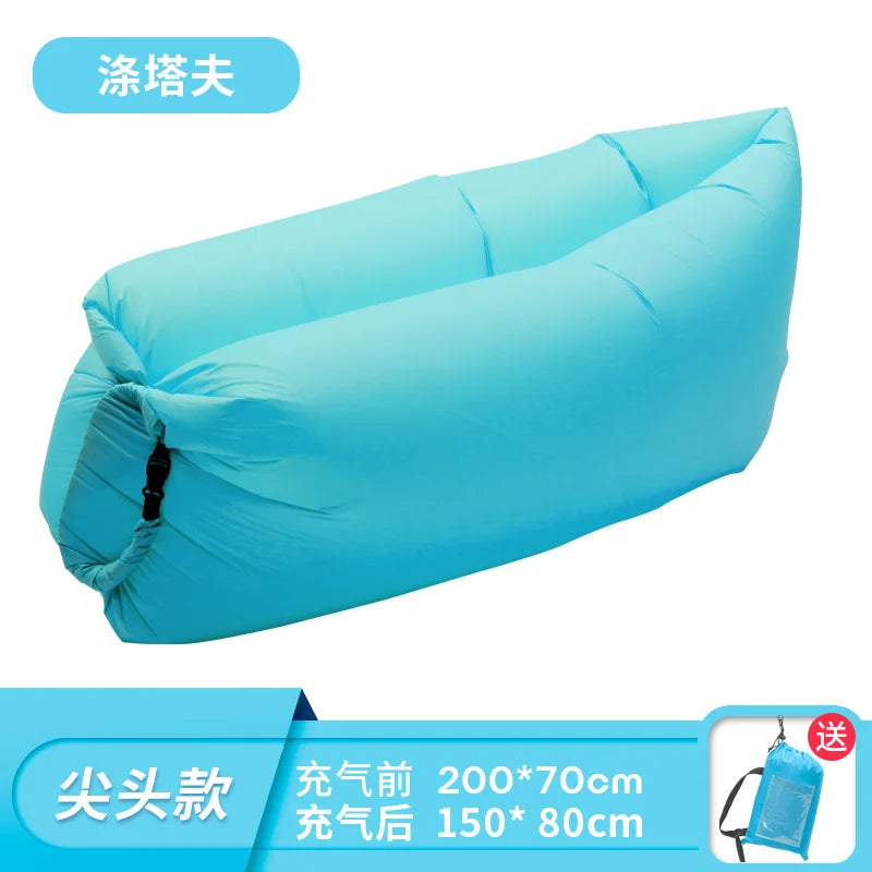 Canapé Gonflable Pliable Imperméable Voyage - vue globale du produit gonflé